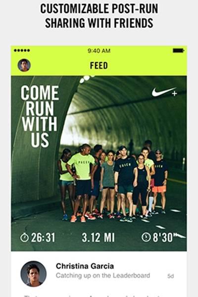 NIKE تطلق تطبيق نادي Nike plus Run الجديد